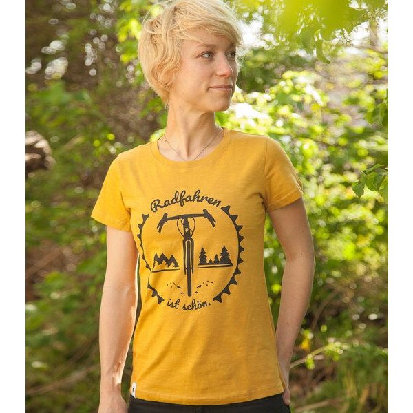 päfjes Radfahren ist schön - Gravel - Frauen T-Shirt - Fair aus Baumwolle Bio