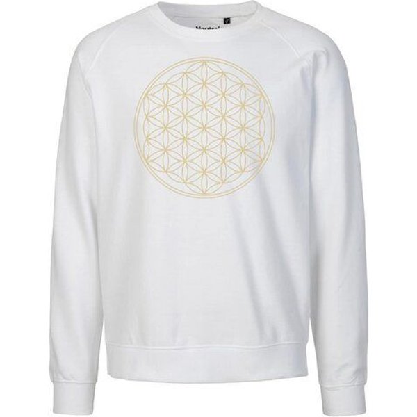 Peaces.bio - handbedruckte Biomode Bio Damen Sweatshirt Loose Fit Die Blume des Lebens