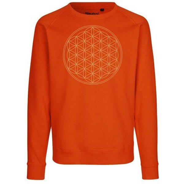 Peaces.bio - handbedruckte Biomode Bio Damen Sweatshirt Loose Fit Die Blume des Lebens