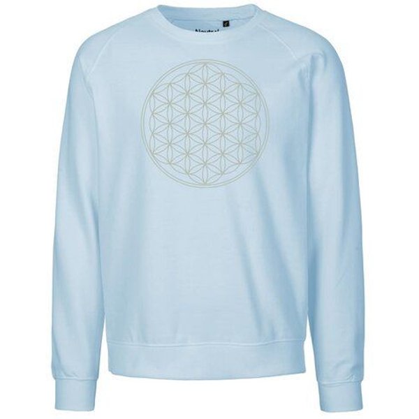 Peaces.bio - handbedruckte Biomode Bio Herren Sweatshirt Die Blume des Lebens