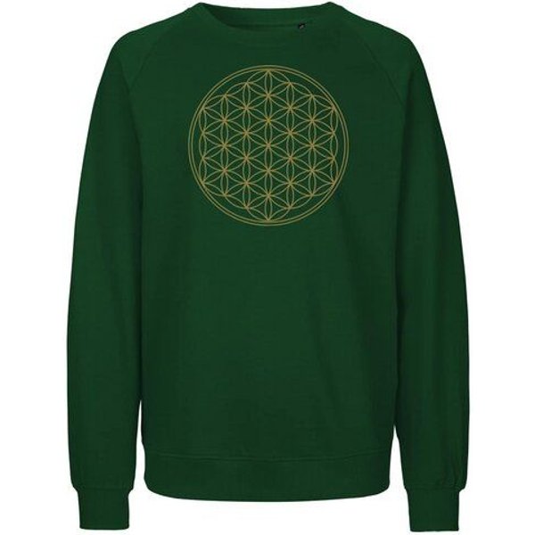 Peaces.bio - handbedruckte Biomode Bio Herren Sweatshirt Die Blume des Lebens