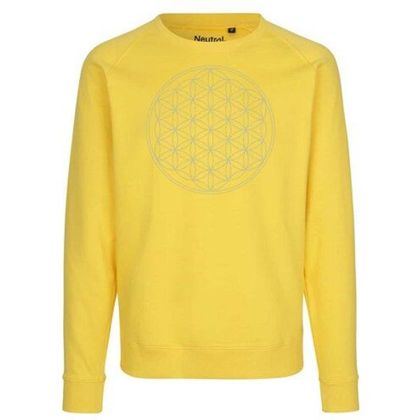 Peaces.bio - handbedruckte Biomode Bio Herren Sweatshirt Die Blume des Lebens