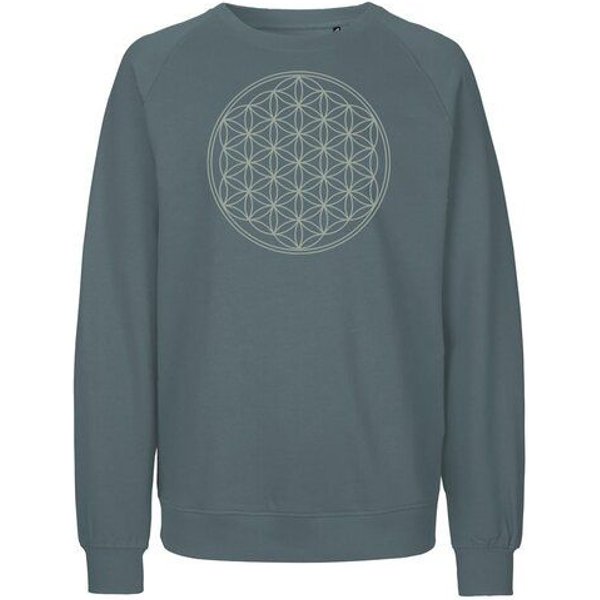 Peaces.bio - handbedruckte Biomode Bio Herren Sweatshirt Die Blume des Lebens