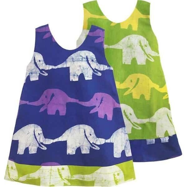 Global Mamas Bio Wendekleid - Elephant/Deco Flower/Marina/Chroma/Garden