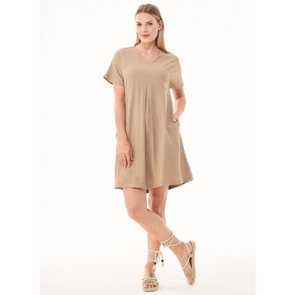 ORGANICATION Kleid aus LENZING ECOVERO Viskose und Leinen