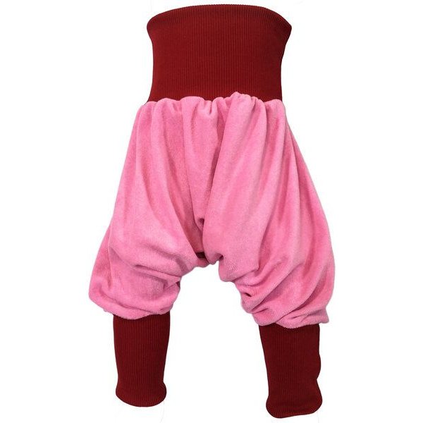 liebewicht Bio Yogahose Pumphose aus rosa Frottee mit Bündchen nach Wahl