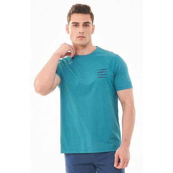 ORGANICATION T-Shirt aus Bio-Baumwolle mit Fisch-Print