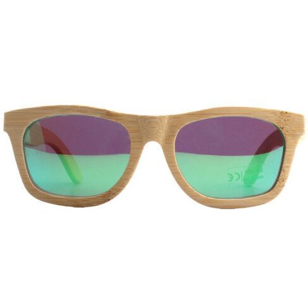pandoo Bambus Sonnenbrille Unisex | polarisiert & UV400 | Blau | Türkis | Orange
