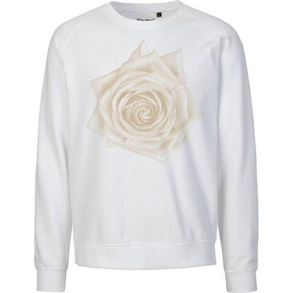 Peaces.bio - handbedruckte Biomode Bio Damen Sweatshirt Loose Fit Rose