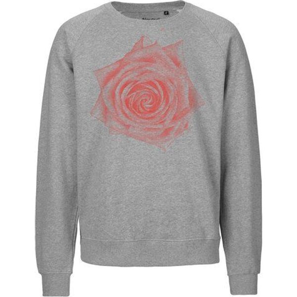 Peaces.bio - handbedruckte Biomode Bio Damen Sweatshirt Loose Fit Rose