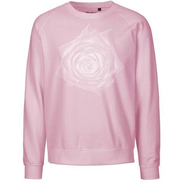 Peaces.bio - handbedruckte Biomode Bio Damen Sweatshirt Loose Fit Rose