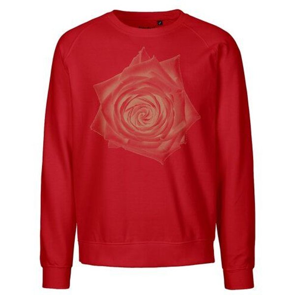 Peaces.bio - handbedruckte Biomode Bio Damen Sweatshirt Loose Fit Rose