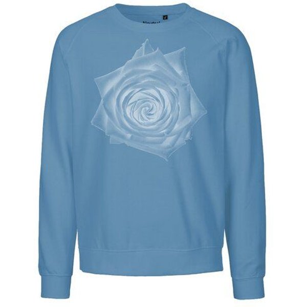 Peaces.bio - handbedruckte Biomode Bio Damen Sweatshirt Loose Fit Rose
