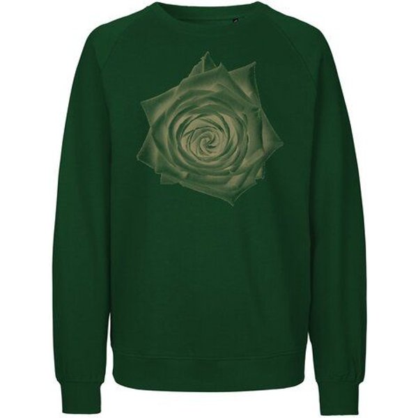 Peaces.bio - handbedruckte Biomode Bio Damen Sweatshirt Loose Fit Rose