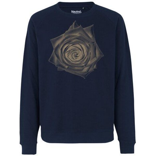 Peaces.bio - handbedruckte Biomode Bio Damen Sweatshirt Loose Fit Rose