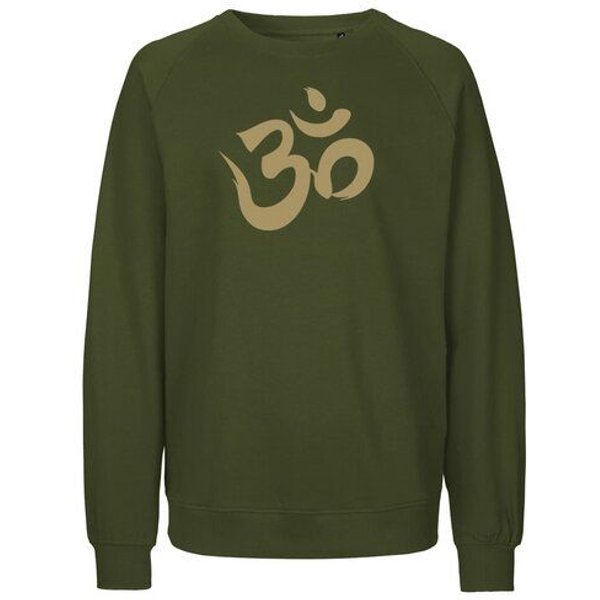 Peaces.bio - handbedruckte Biomode Bio Damen Sweatshirt Loose Fit Om