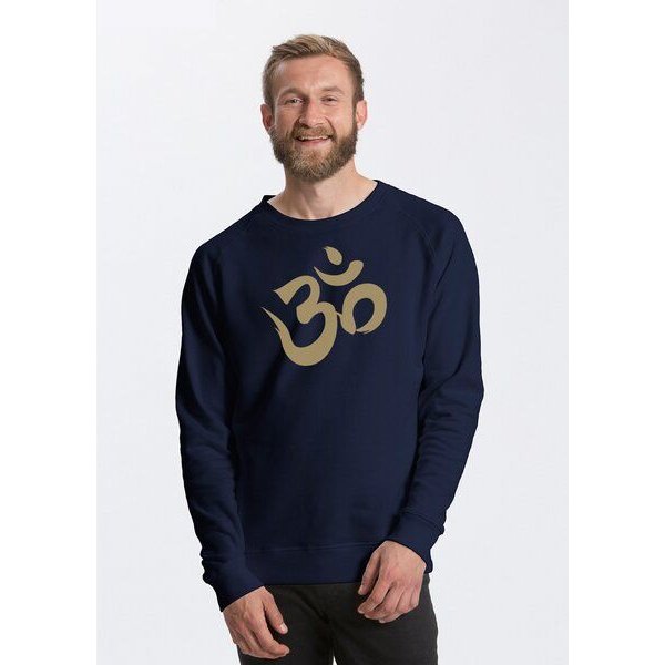 Peaces.bio - handbedruckte Biomode Bio Herren Sweatshirt Om