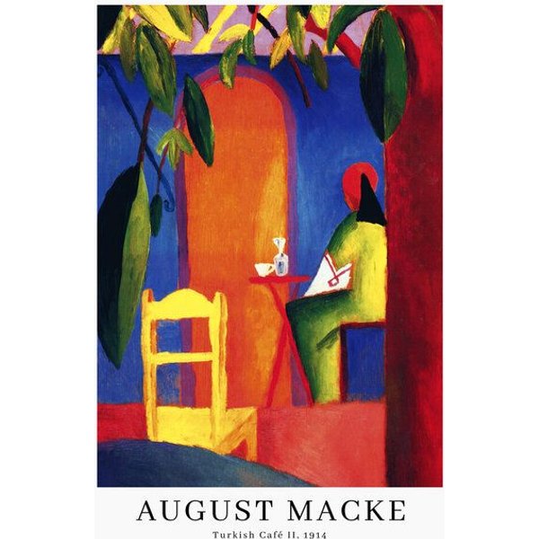 Photocircle Poster / Leinwandbild - August Macke: Türkisches Café - Ausstellungsposter