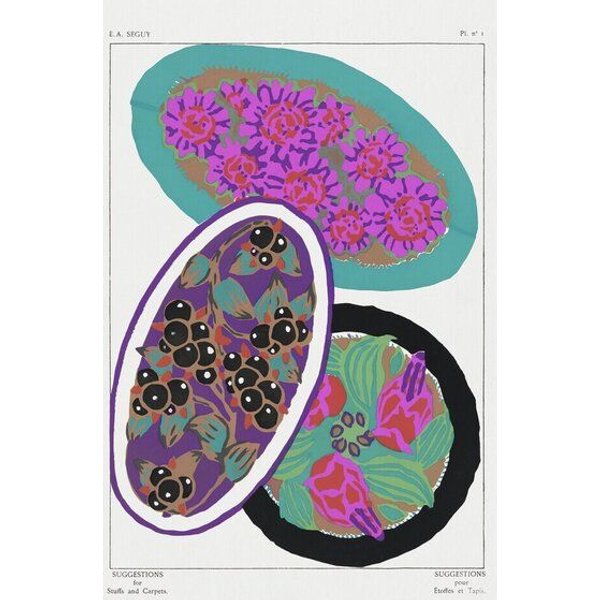 Photocircle Poster / Leinwandbild - E. A. Séguy: Jugendstil Blumenmuster
