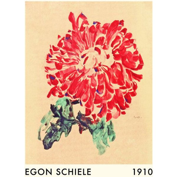Photocircle Poster / Leinwandbild - Egon Schiele: Rote Chrysantheme (1910)