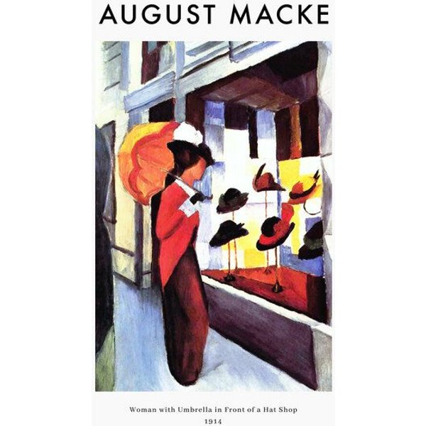 Photocircle Poster / Leinwandbild - August Macke: Frau mit Regenschirm - Ausstellungsposter