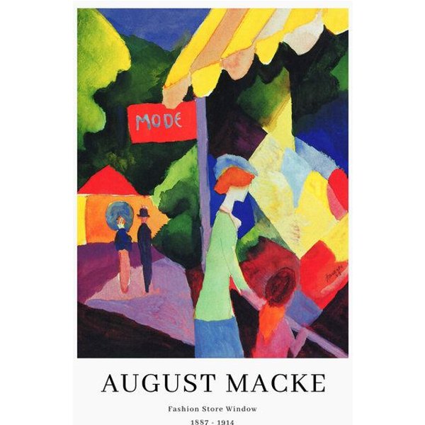 Photocircle Poster / Leinwandbild - August Macke: Modefenster - Ausstellungsposter