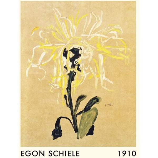 Photocircle Poster / Leinwandbild - Egon Schiele: Gelbe Chrysantheme (1910)