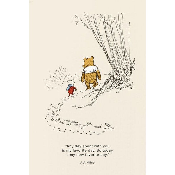 Photocircle Wandbild / Kunstdruck / Poster / Leinwand - Winnie Puuh: Mein neuer Lieblingstag