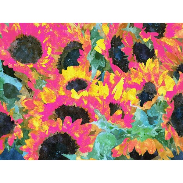 Photocircle Poster / Leinwandbild - Pink Sunflowers