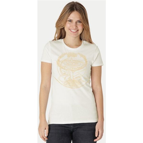 Peaces.bio - handbedruckte Biomode Bio-Damen-T-Shirt "Weltenesche"