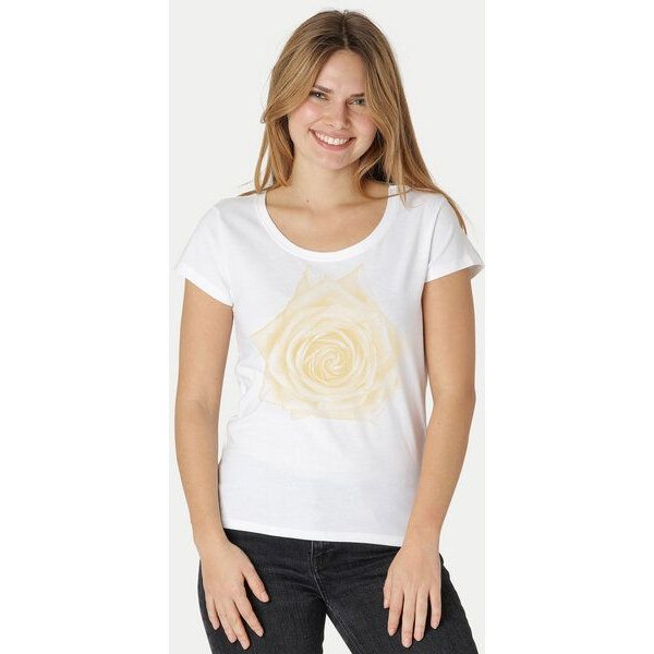 Peaces.bio - handbedruckte Biomode Bio-Damen-Loosefit-T-Shirt Rose