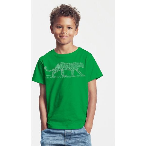 Peaces.bio - handbedruckte Biomode Bio-Kinder T-Shirt Leopard