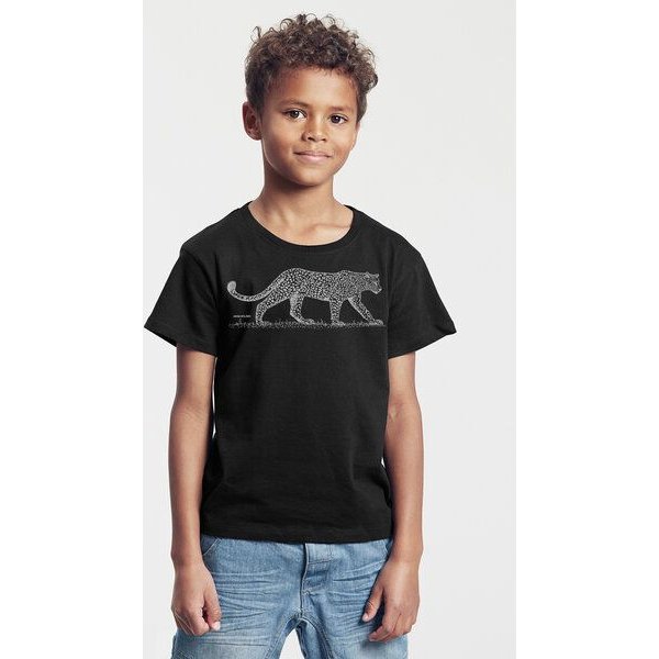 Peaces.bio - handbedruckte Biomode Bio-Kinder T-Shirt Leopard