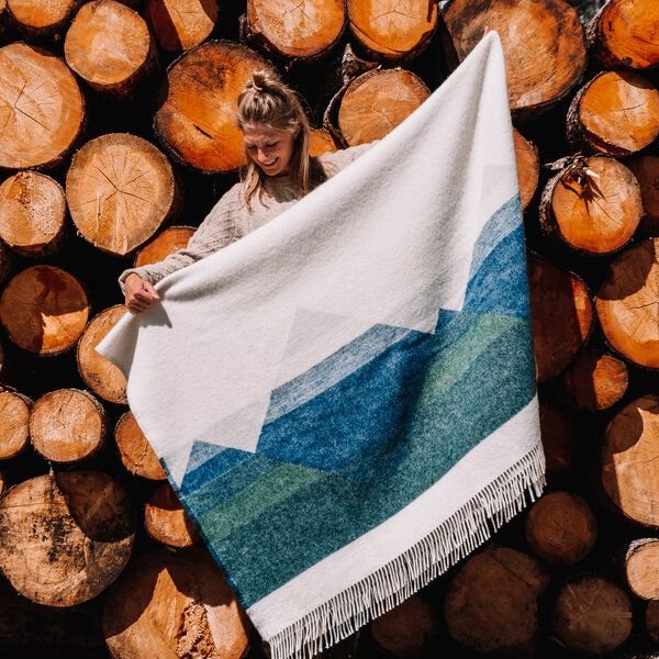 Steppenwolle Decke aus Wolle | Warme Kuscheldecke | Plaid 100% Schurwolle mulesingfrei