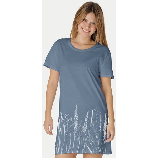 Peaces.bio - handbedruckte Biomode Longshirt Gräservielfalt Damen