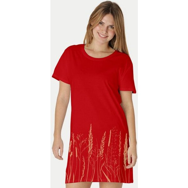 Peaces.bio - handbedruckte Biomode Longshirt Gräservielfalt Damen