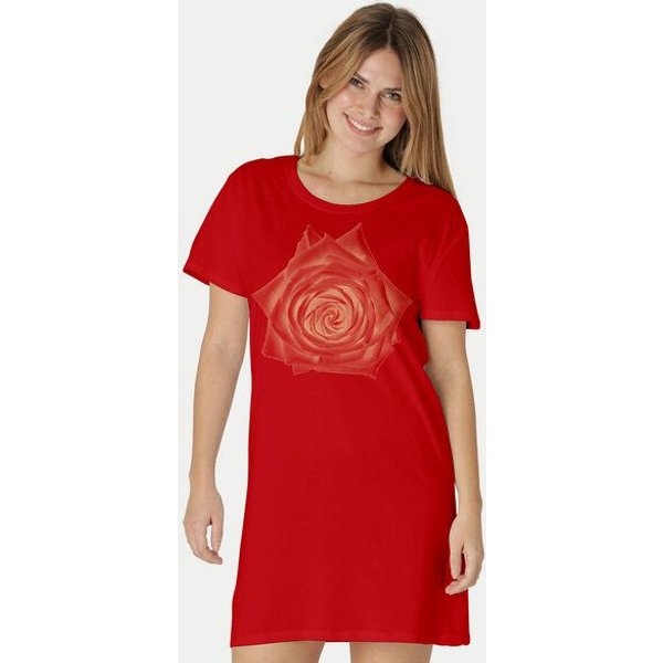Peaces.bio - handbedruckte Biomode Longshirt Rose Damen