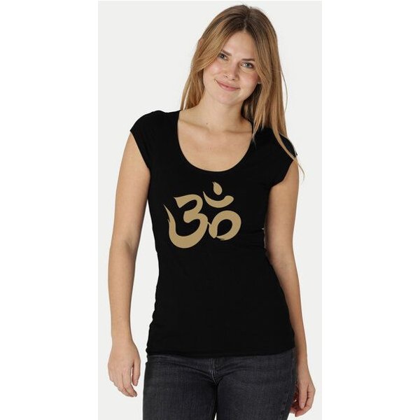 Peaces.bio - handbedruckte Biomode Roundneck Shirt Damen OM