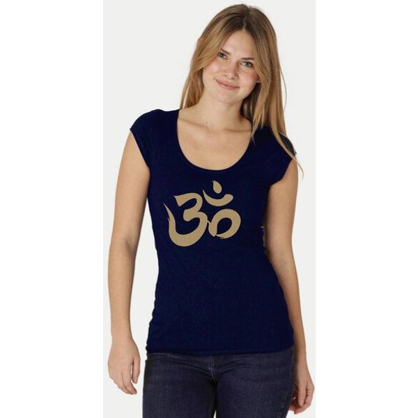 Peaces.bio - handbedruckte Biomode Roundneck Shirt Damen OM
