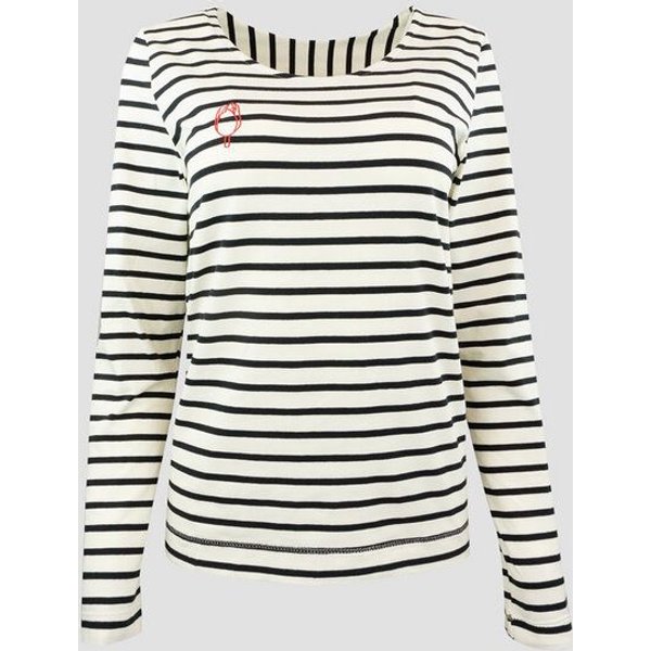 bellaLEYK Langarm T-Shirt mit gestickter Tulpe