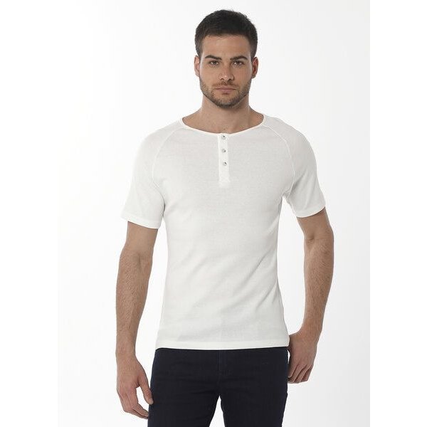 ORGANICATION Henley-Shirt aus Bio-Baumwolle mit Raglanärmeln