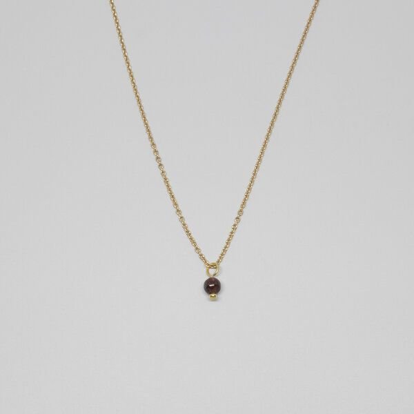 fejn jewelry Kette 'gemstone' mit Perlenanhänger Silber/vergoldet