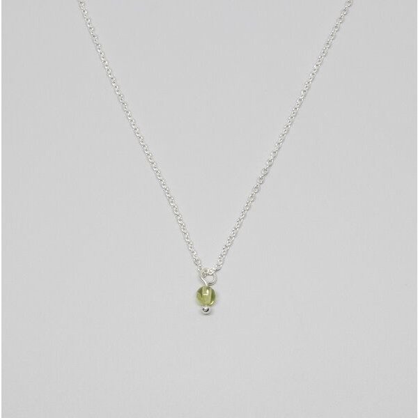 fejn jewelry Kette 'gemstone' mit Perlenanhänger Silber/vergoldet