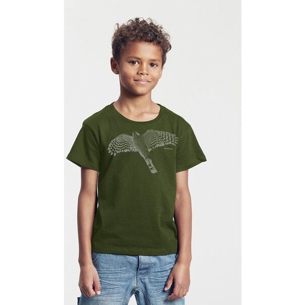 Peaces.bio - handbedruckte Biomode Bio-Kinder T-Shirt Sperber