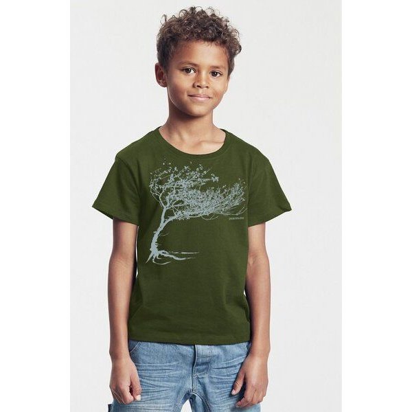 Peaces.bio - handbedruckte Biomode Bio-Kinder T-Shirt Windy Tree