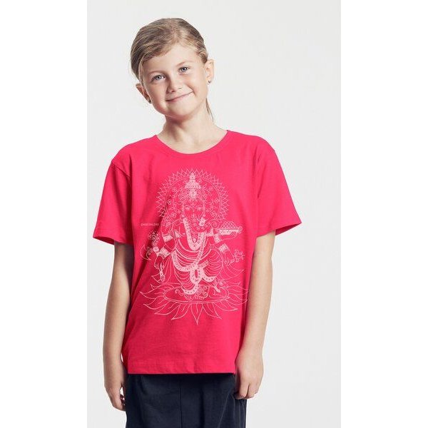 Peaces.bio - handbedruckte Biomode Bio-Kinder T-Shirt Ganesha