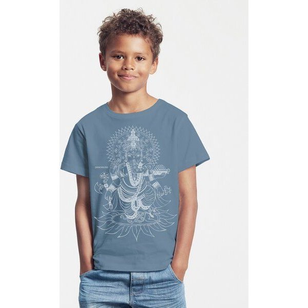 Peaces.bio - handbedruckte Biomode Bio-Kinder T-Shirt Ganesha