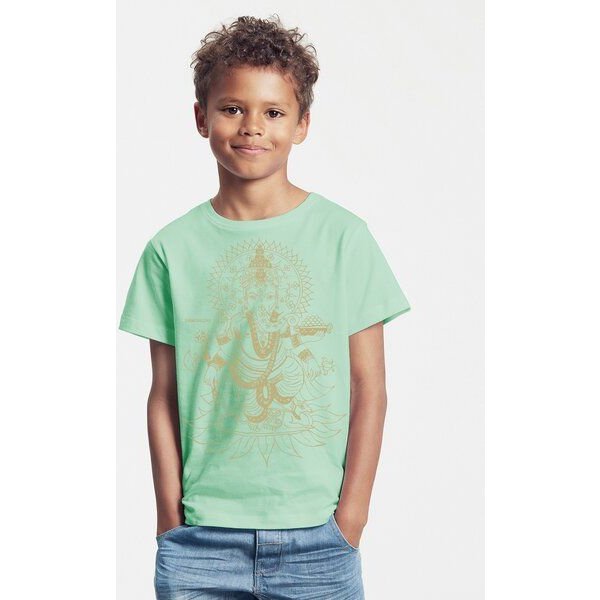 Peaces.bio - handbedruckte Biomode Bio-Kinder T-Shirt Ganesha