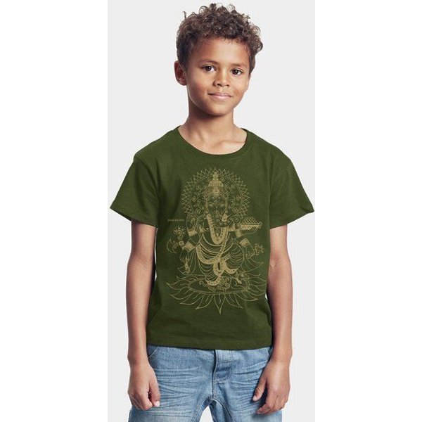 Peaces.bio - handbedruckte Biomode Bio-Kinder T-Shirt Ganesha