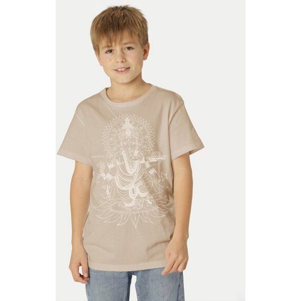 Peaces.bio - handbedruckte Biomode Bio-Kinder T-Shirt Ganesha